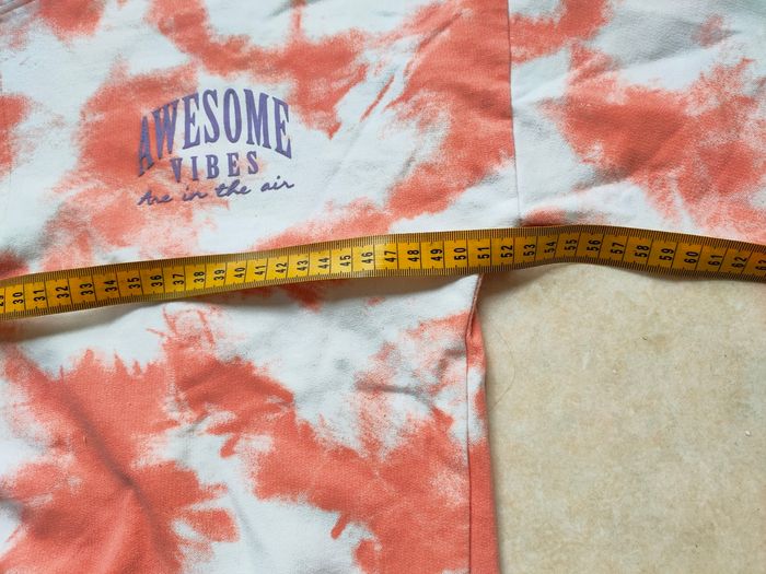 Sweat tie & dye blanc et orange – Tissaia – Taille XS / 14 ans - photo numéro 5