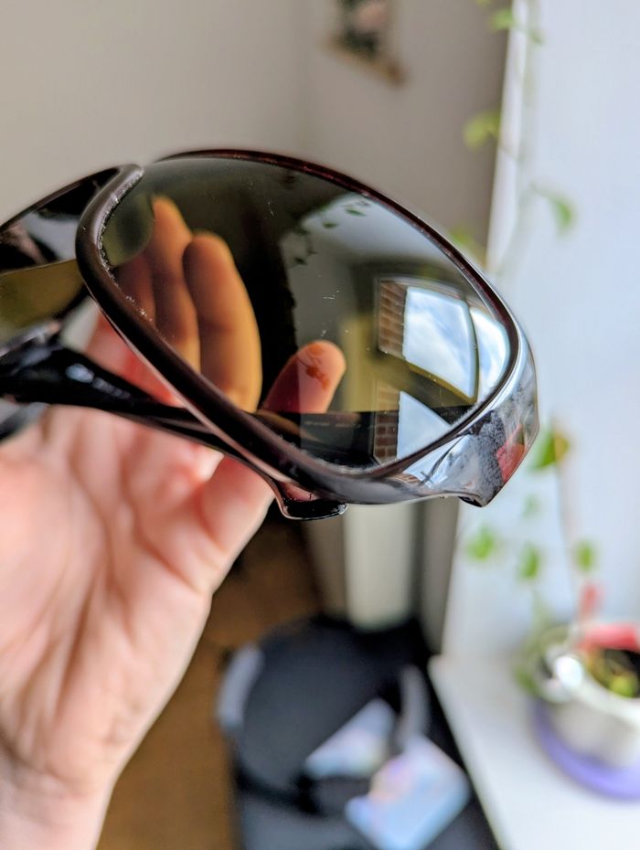 Lunette de soleil ray-ban masque marron fumé - photo numéro 5