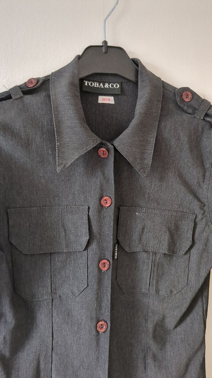 Chemise stretch grise 14 ans - photo numéro 2