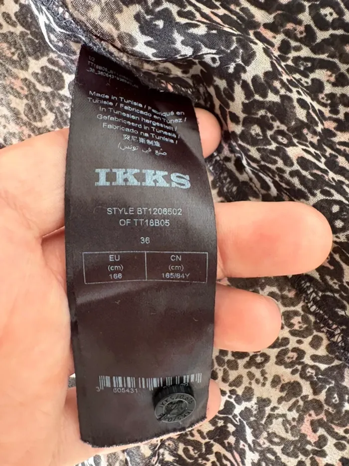 Chemise IKKS, taille 36 léopard - photo numéro 5