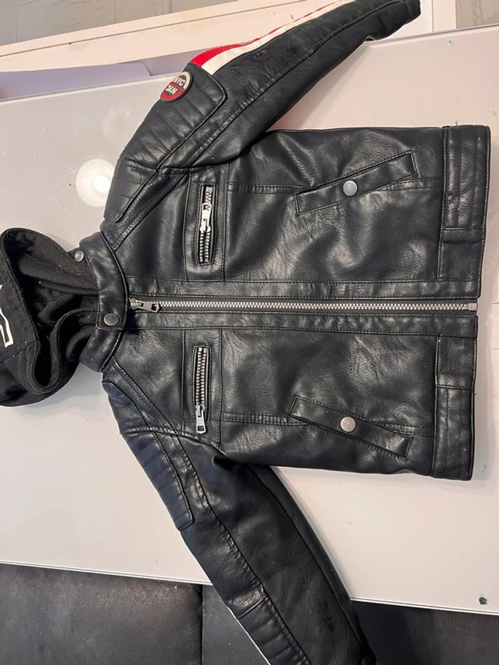 Veste en cuir C&A garçon - photo numéro 5