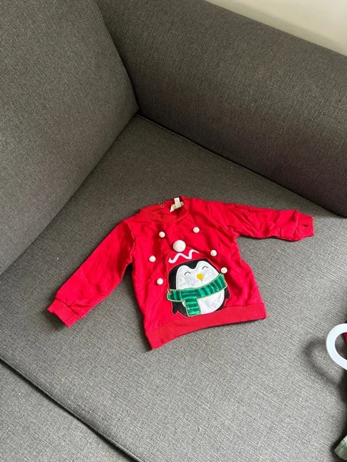 Sweat col rond de Noël bébé fille, 9 mois