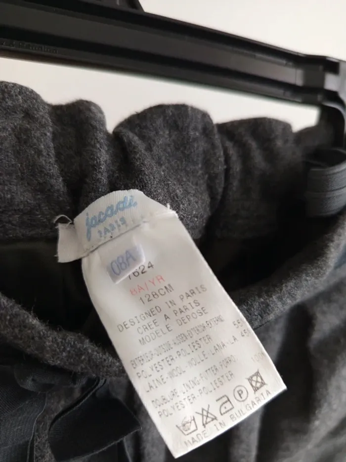 Jupe en laine grise Jacadi Paris 8 ans - photo numéro 2