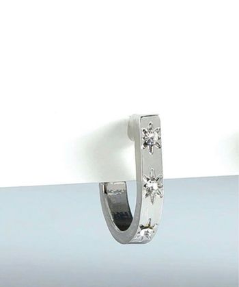 NEUF - boucles d’oreilles argentées strass