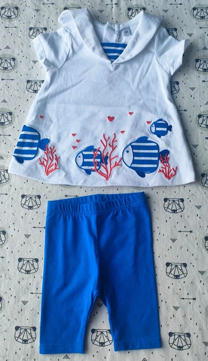 Ensemble fille neuf taille 6 mois