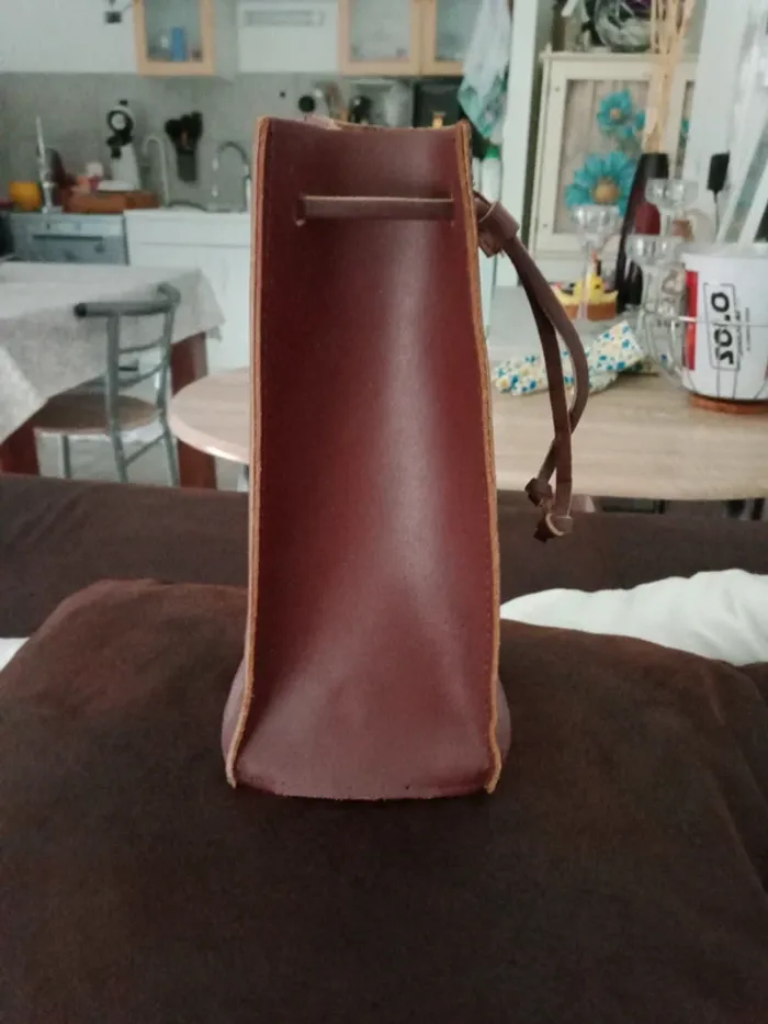 Sac étui à bouteille en cuir cardhu vintage - photo numéro 4
