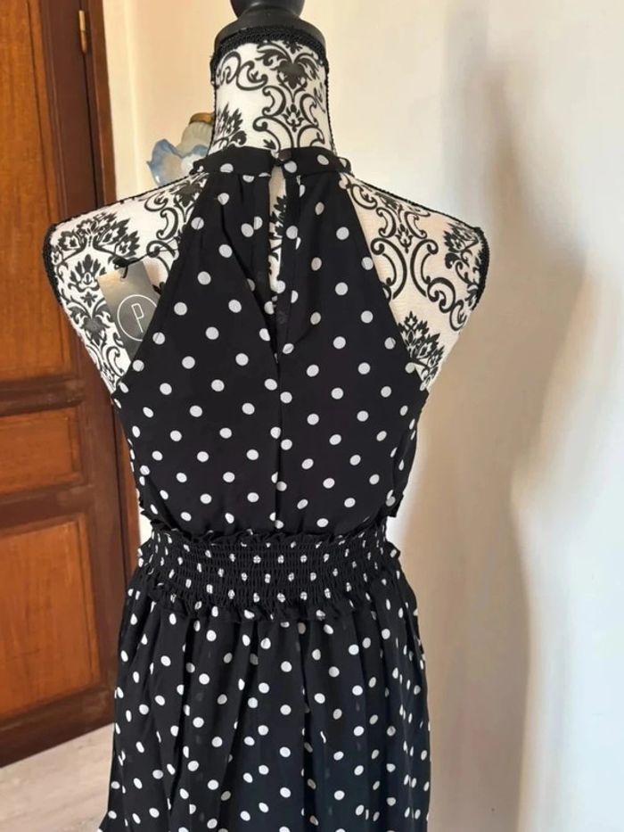 Robe asymétrique style vintage à pois XS - photo numéro 7