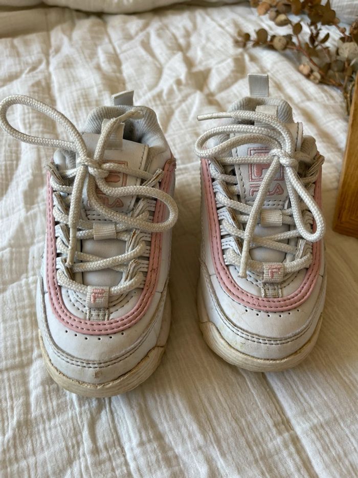 Basket fila Disruptor blanc et rose - photo numéro 3