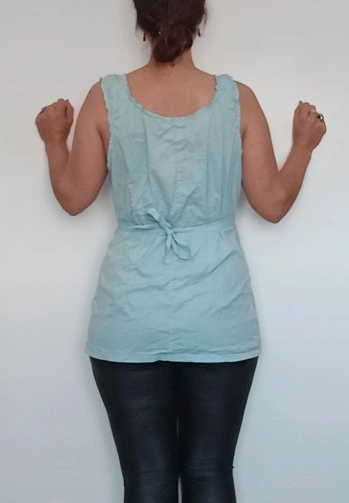 Haut été long turquoise taille unique - photo numéro 5
