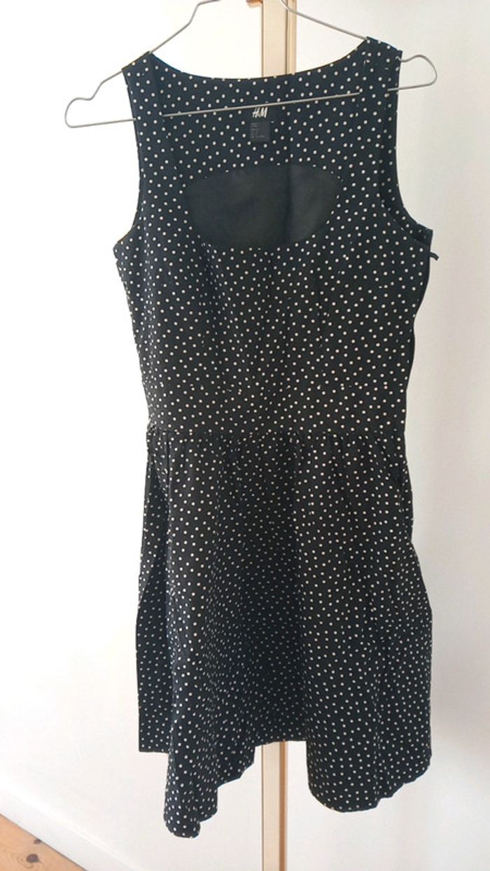 Robe été noire à pois Blanc 36