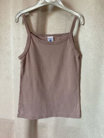 Tricot de corps bretelles lilas 6 ans Petit Bateau