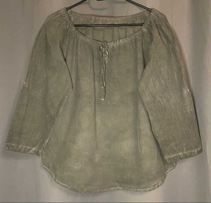 Haut gris marbré manches longues