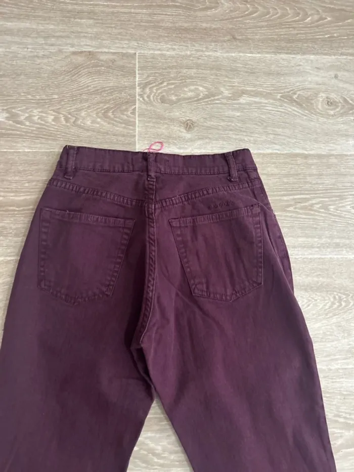 Pantalon pattes d’éléphant jambes larges pourpre School Rag 28 - photo numéro 4