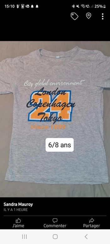 T-shirt 6/8 ans