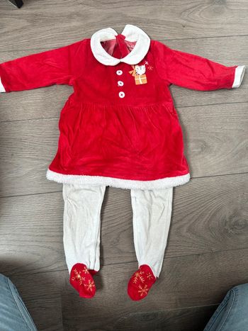 Pyjama velour mère Noël 18 mois