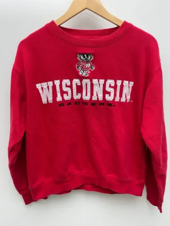Campus Heritage Red Sweater NCAA Wisconsin Badgers Mens M