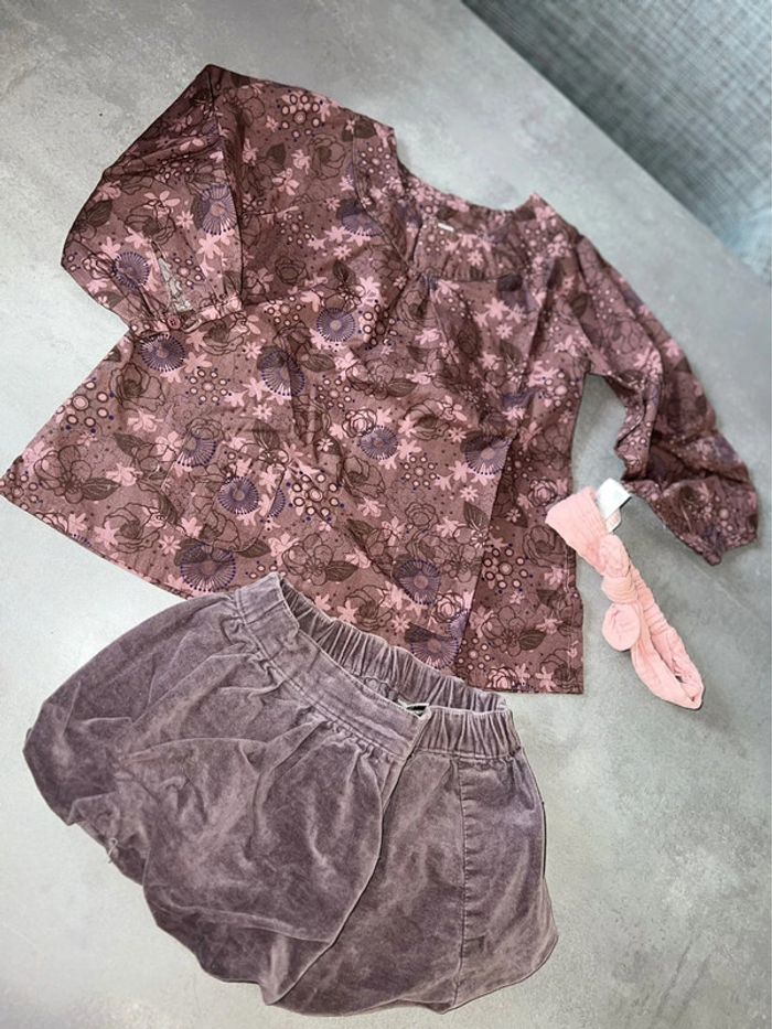 Ensemble kiabi tape à l’œil vertbaudet 18 - 24 mois jupe blouse bandeau - photo numéro 5