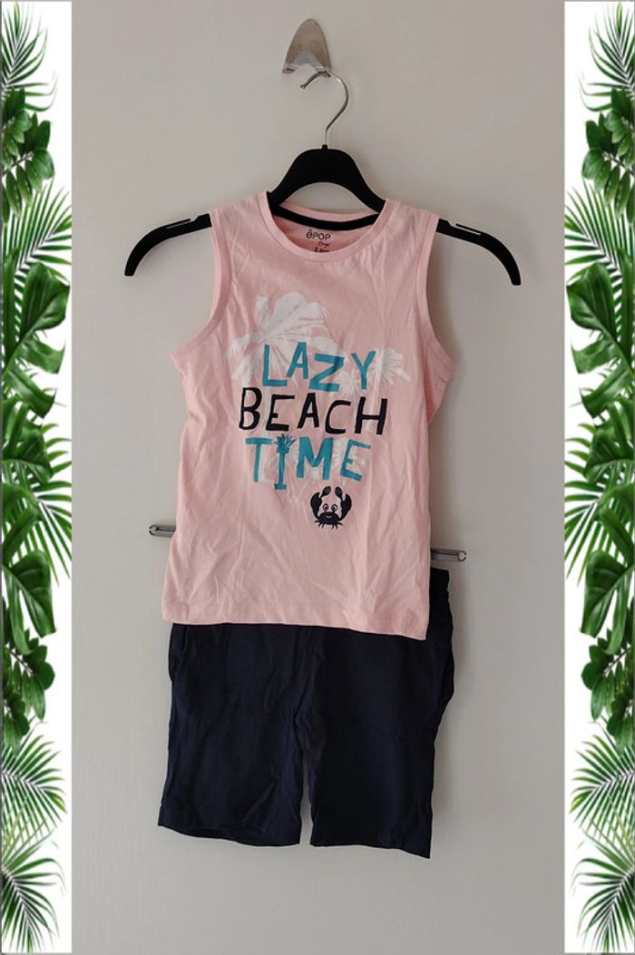 ensemble short débardeur - pyjama été- epop 8 ans