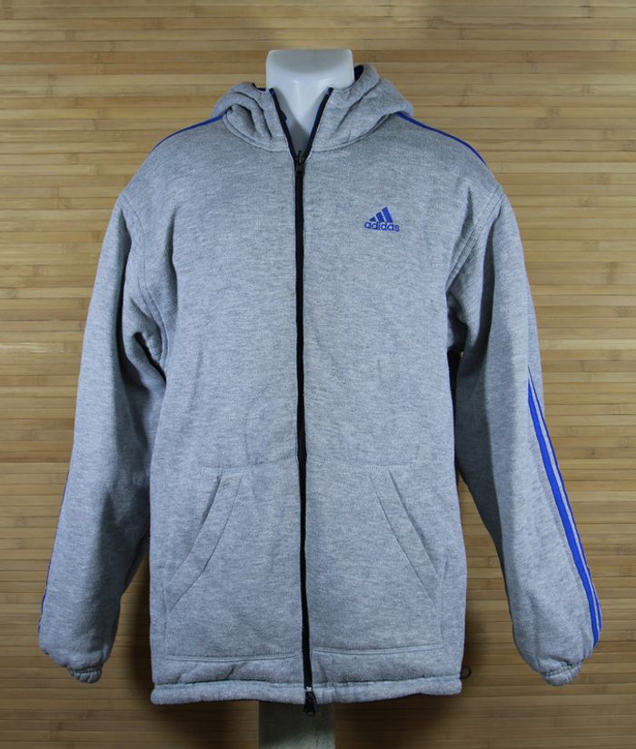 Veste doudoune vintage réversible Adidas homme noir et bleu marine ou grise et bleu - photo numéro 4