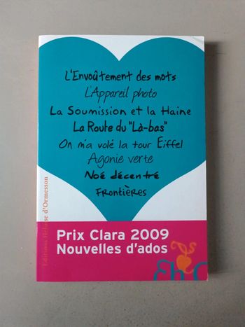 Nouvelle d'ados prix Clara 2009