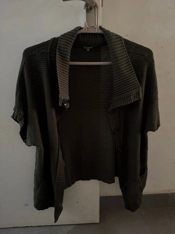 Veste laine manches courtes chauve souris