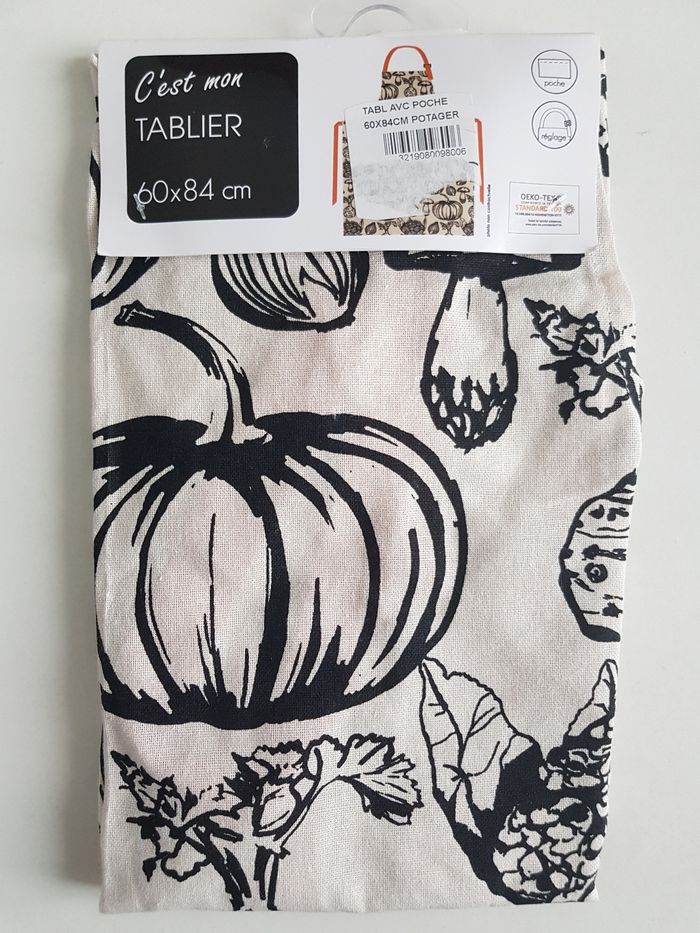 Tablier thème potager, neuf