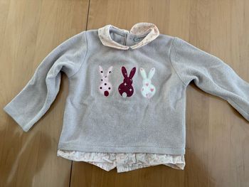 Pull avec col chemisier