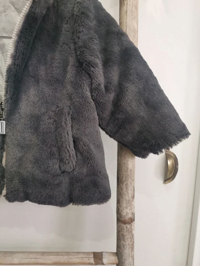 🌺Très beau Manteau Verbaudet 12mois Neuf doudoune polaire reversible piloupilou 12mois - photo numéro 6