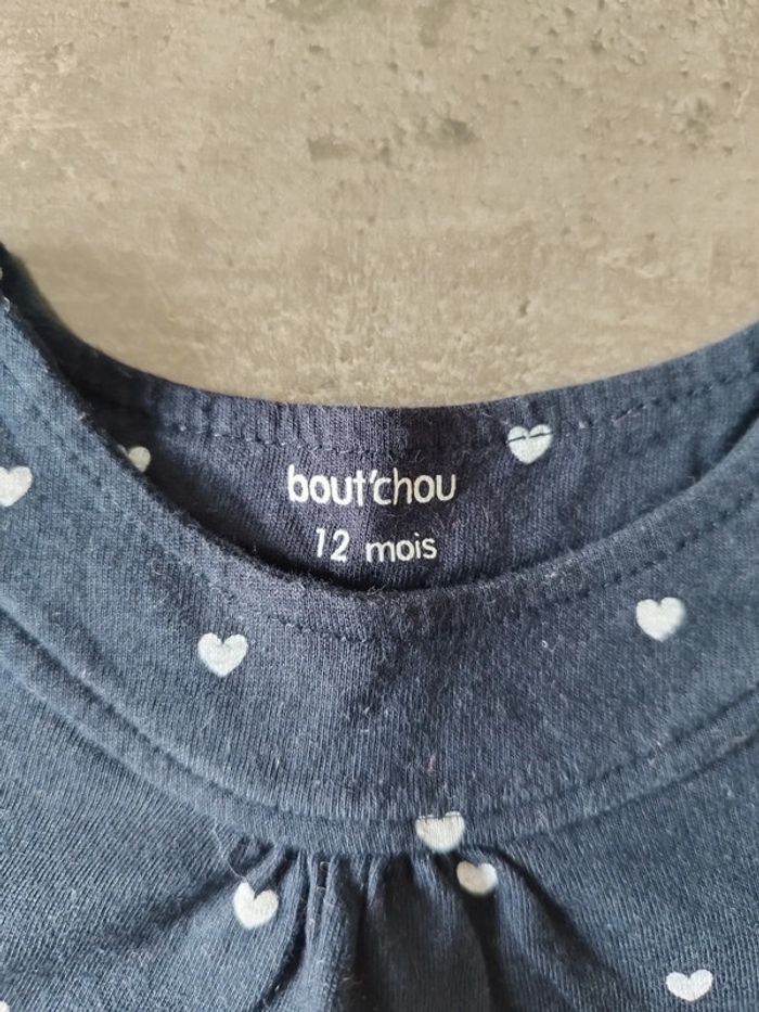 Lot blouse + tee shirt Bout'chou 12 mois - photo numéro 4