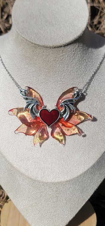 Collier  elfique aile de fée papillon 