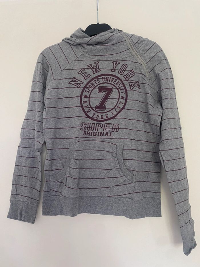 Sweat à capuche gris Only