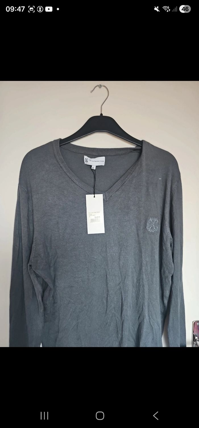 Pull col v homme neuf taille xl - photo numéro 5
