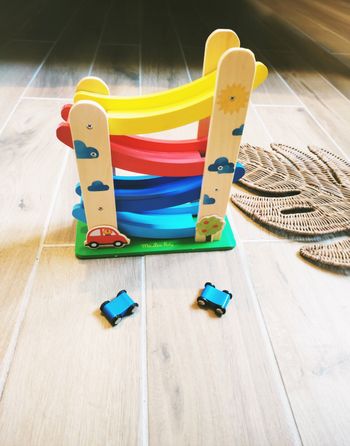 🚗Jeu d'éveil - Circuit/ tobbogan de voitures en bois - marque Moulin Roty - 