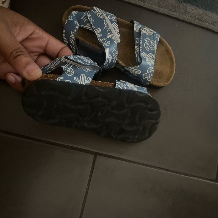 Sandales type birk bleu blanc T25 - photo numéro 3