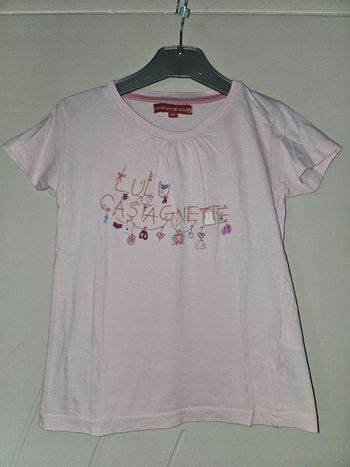 T-shirt rose Lulu Castagnette 6 ans