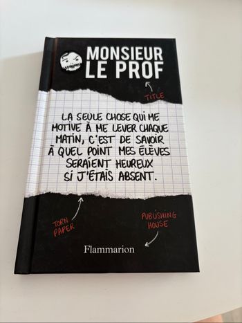 Livre Monsieur le Prof