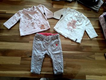 Lot Lulu Castagnette 2 hauts manches longues + 1 pantalon
