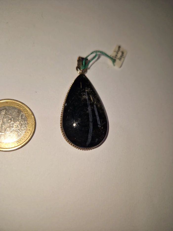 Pendentif obsidienne argentée Mexique - photo numéro 5