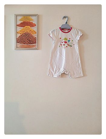 Combi short blanche a motif orchestra Taille 9 mois