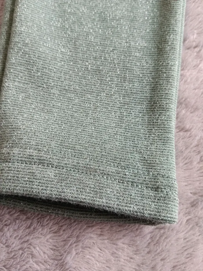 Jegging vert fils pailletés 10 ans Okaïdi - photo numéro 2