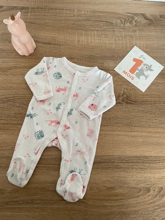 Pyjama velours 1 mois