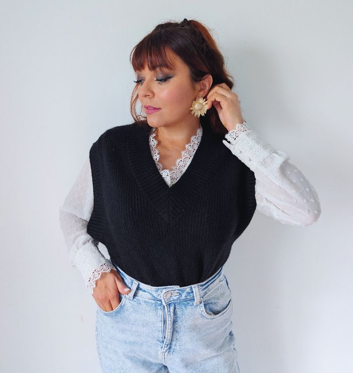 Pull sans manches oversize doux et chaud noir pour l'automne hiver marque Pimkie taille 36 S
Neuf avec étiquette - photo numéro 3