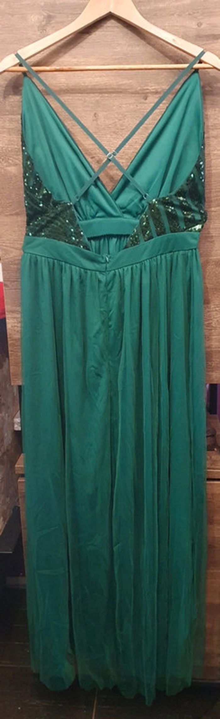 Robe de cocktail émeraude - photo numéro 2