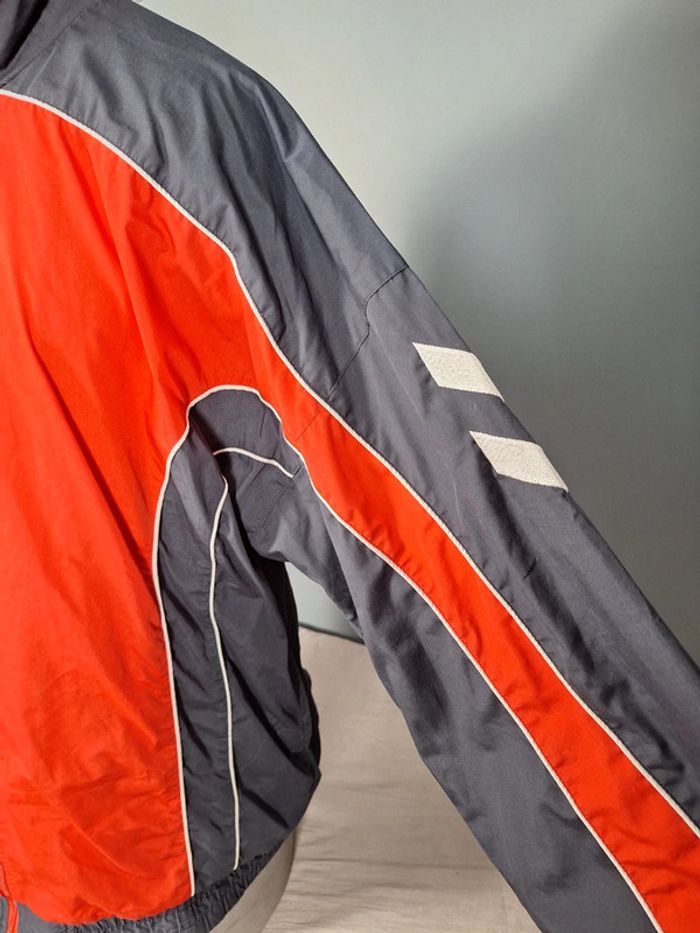 veste légère / Track jacket hummel / homme - taille 2XL / gris et rouge brodé (521) - photo numéro 5