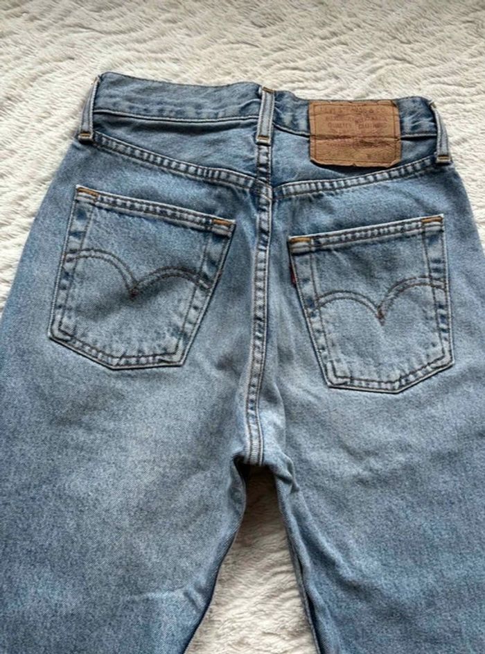 Jean Lévis 534 vintage 90s bleu clair taille haute coupe droite fuselé slim taille X/34 rare - photo numéro 13