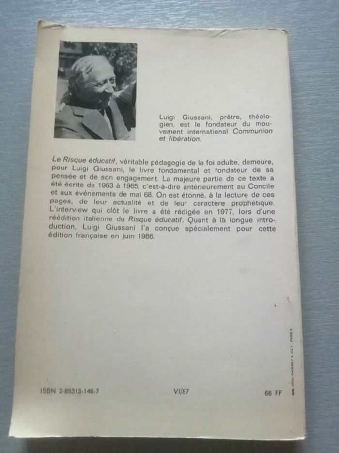 🌸Le risque éducatif (vie des hommes) de Luigi Giussani 🌸 - photo numéro 2