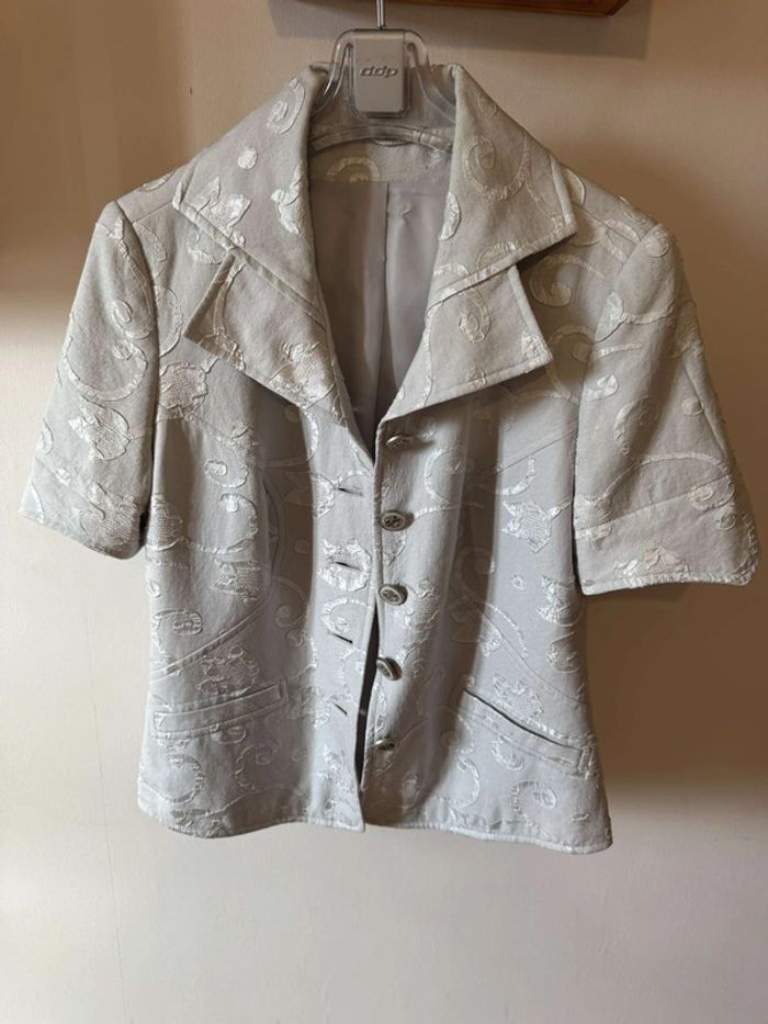 Veste blazer en manche courte