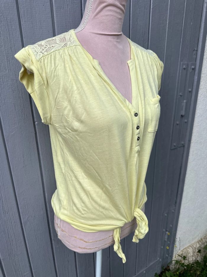 Haut sans manches été jaune clair bonobo 36/S - photo numéro 2