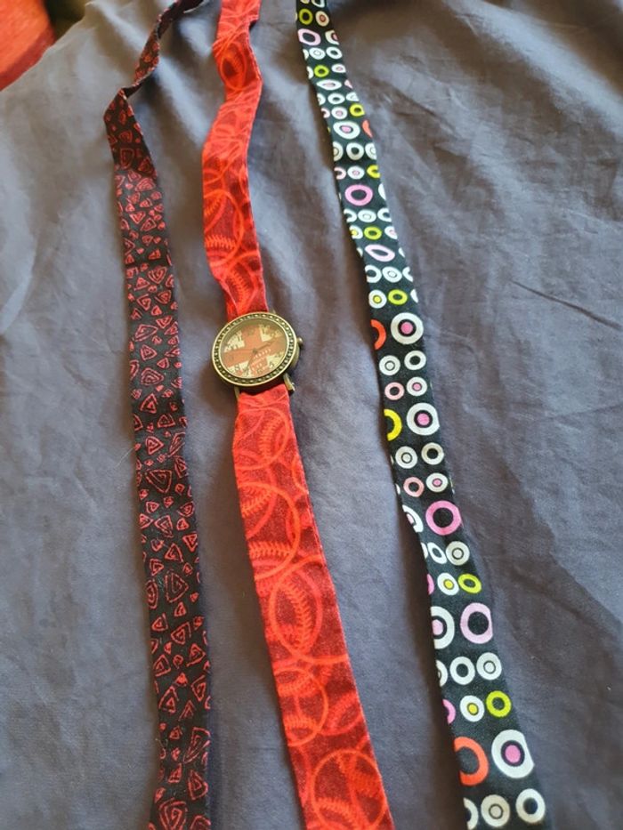 Montre bracelets tissus interchangeables
