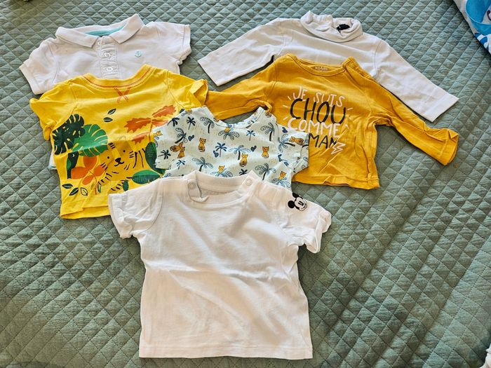 Lot 6 tshirts, 2 manche longue 4 manche courte